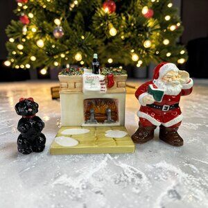 Coca Cola Holiday Portraits Salt & Pepper Shakers Christmas Decor Vintage 2002